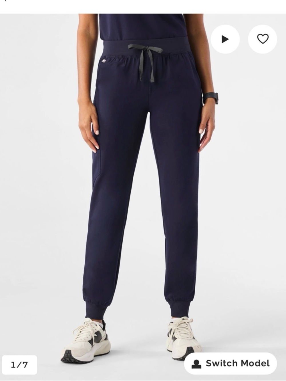 Figs Navy Drawstring Jogger Pants